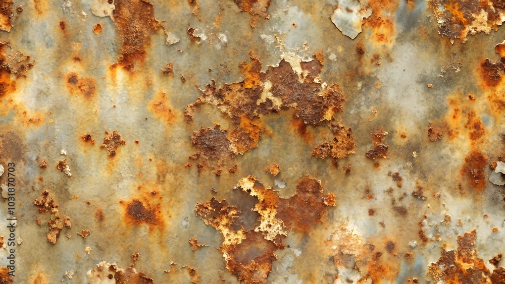 Heavily rusted metal surface with intense orange and brown corrosion textures Heavily rusted metal surface with intense orange and brown corrosion textures