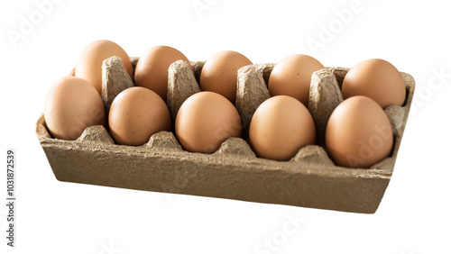 Egg carton png, food element, transparent background photo