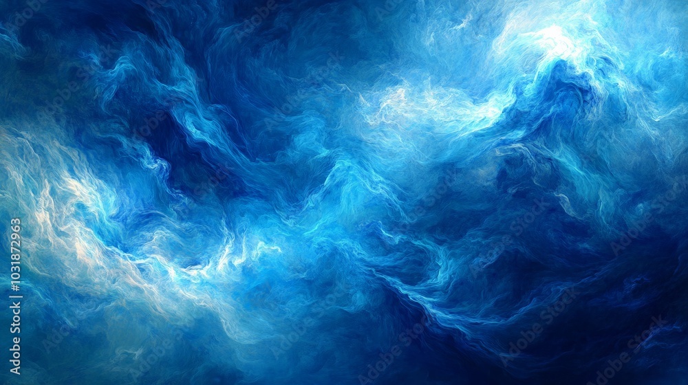 Ethereal Blue Nebula: Cosmic Splendor in the Heavens
