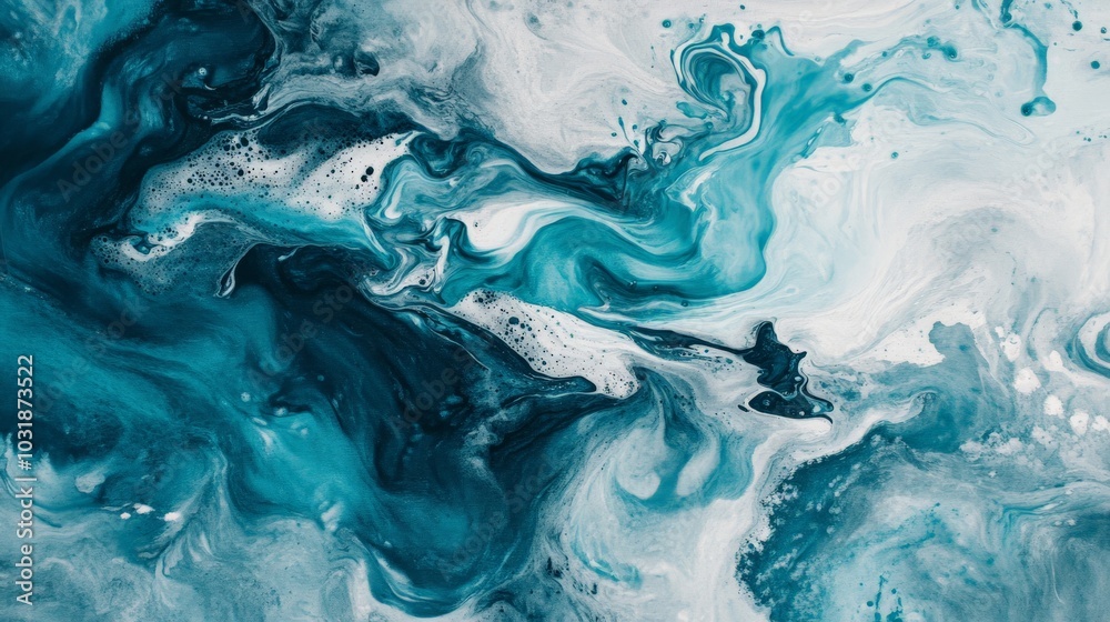 Captivating Aqueous Artistry: A Swirling Abstract Seascape