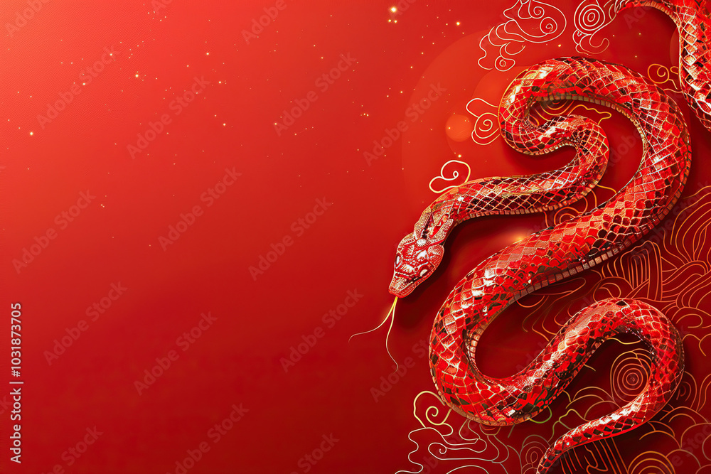 Fototapeta premium Beautiful greeting card with holiday composition for happy and joy celebrate New Year