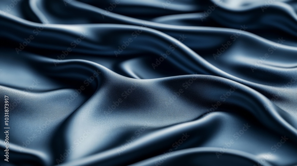 Obraz premium Ethereal Waves of Midnight Silk