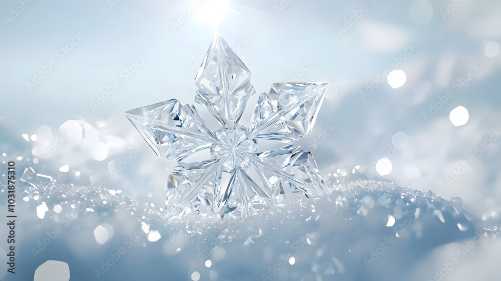 Sparkling Diamond Snowflake. Sparkling Diamond Snowflake.