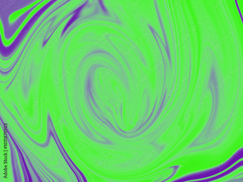 violet and lime green flowing artwork
