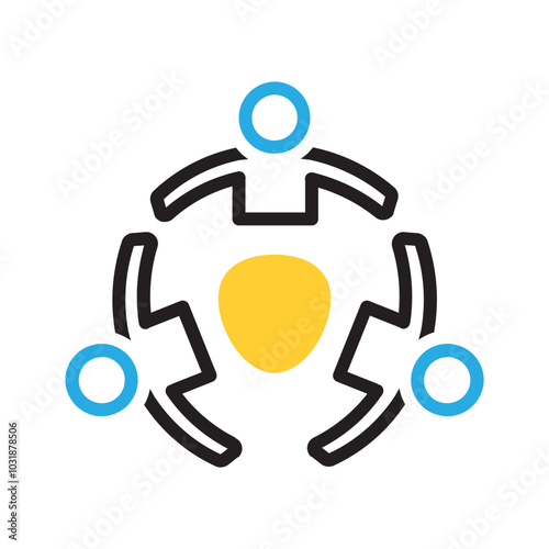 Vector multi color icon for Reunion