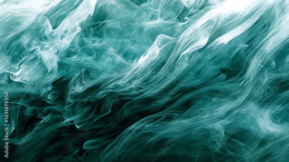 Ethereal Turquoise Haze: A Captivating Smoke-like Abstract Texture Ethereal Turquoise Haze: A Captivating Smoke-like Abstract Texture