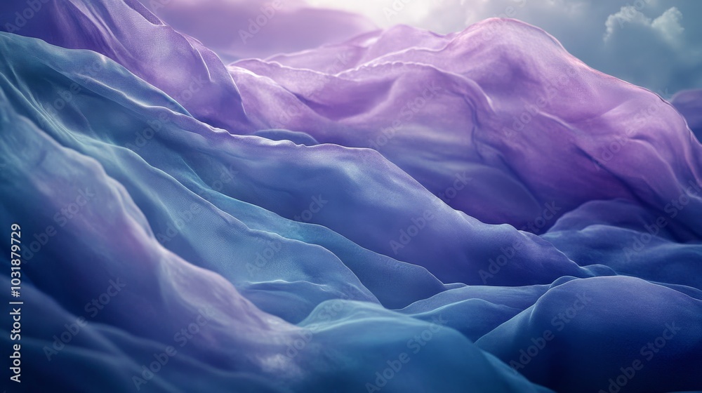 Obraz premium Ethereal Mountainscape: Vibrant Peaks in Dreamy Hues