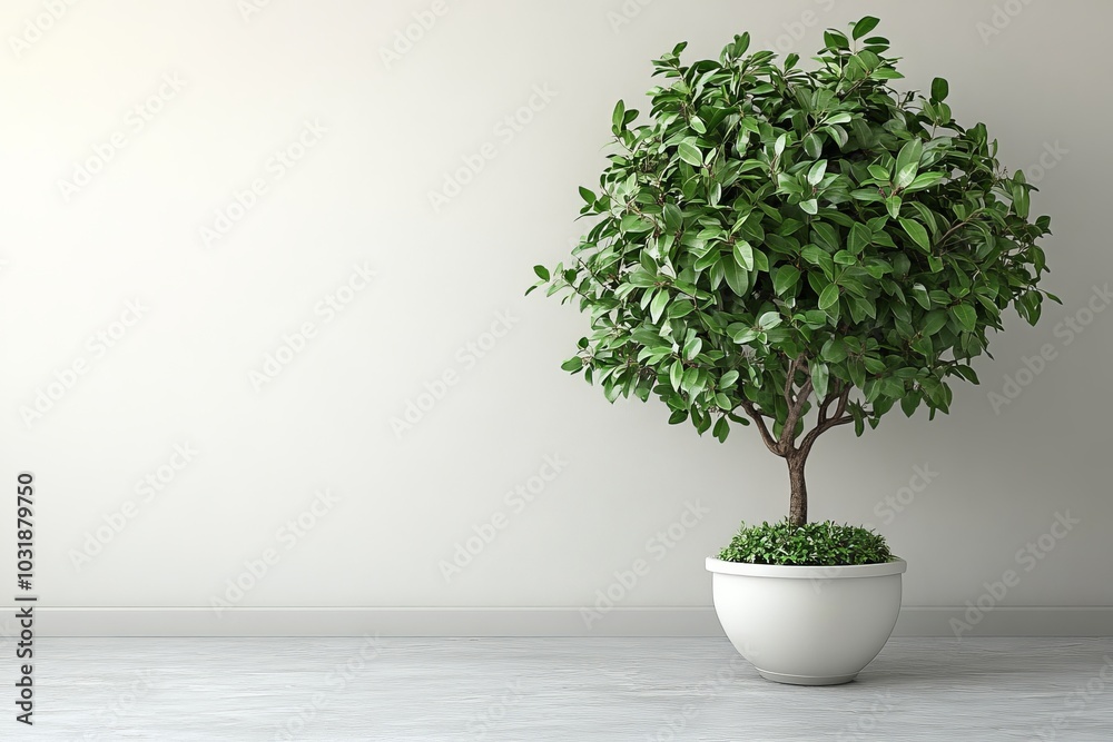 Decorative shelf unit, houseplants, and pictures decorate this light room Decorative shelf unit, houseplants, and pictures decorate this light room