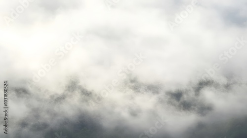 Dramatic Cloudy Landscape of Atmospheric Misty Heavens
