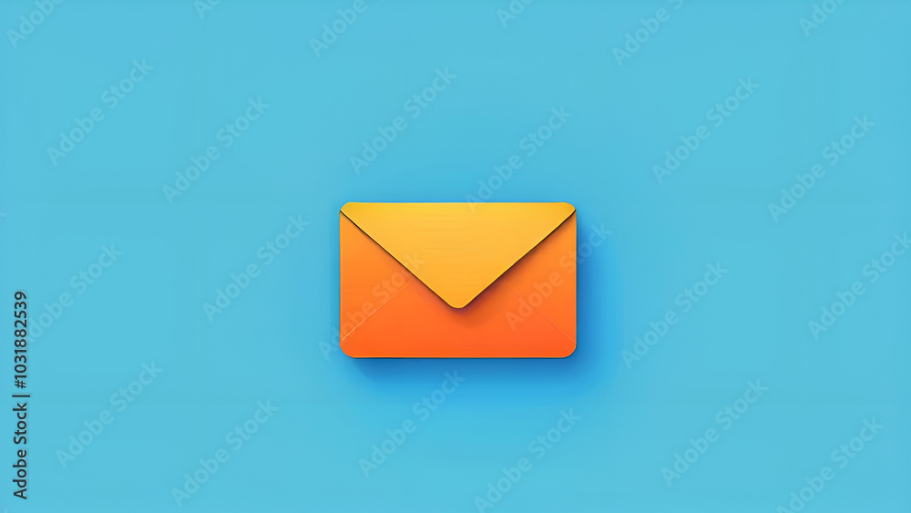An orange envelope icon set against a blue background, symbolizing communication and messaging. An orange envelope icon set against a blue background, symbolizing communication and messaging.