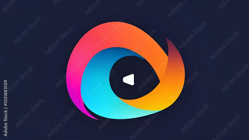 Video player logo featuring a play button, symbolizing multimedia playback and user engagement. Video player logo featuring a play button, symbolizing multimedia playback and user engagement.