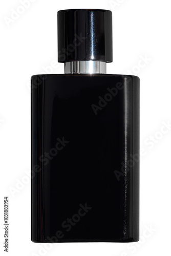 Black perfume glass bottle design element