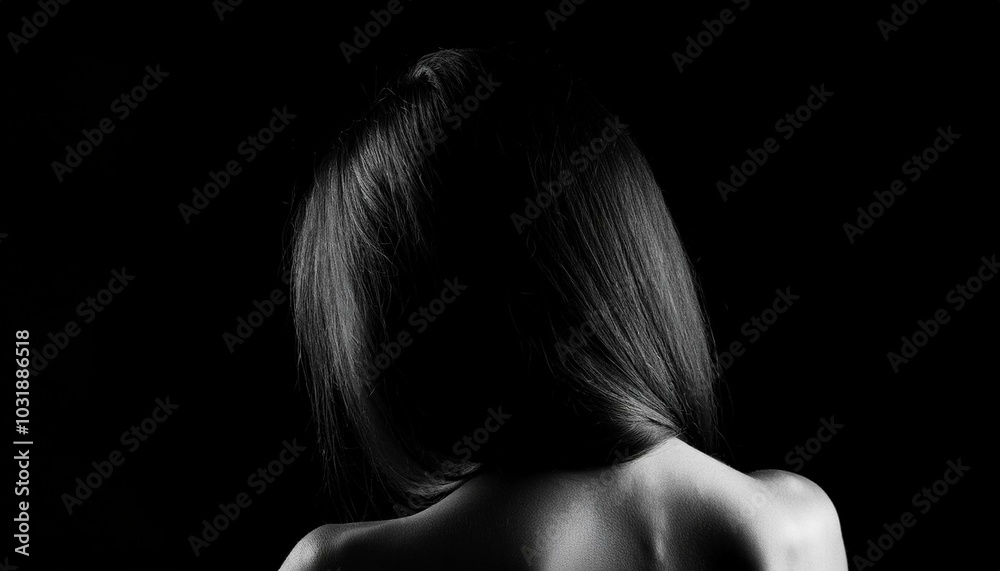 portrait of a woman from the back dark subdued subtle portrait of a woman from the back dark subdued subtle