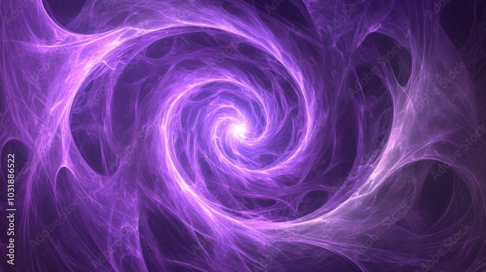Obraz premium Mesmerizing Ethereal Swirl: A Captivating Abstract Vortex of Purple Hues
