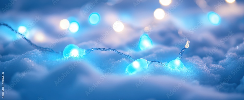 The Lights on Snow Surface The Lights on Snow Surface