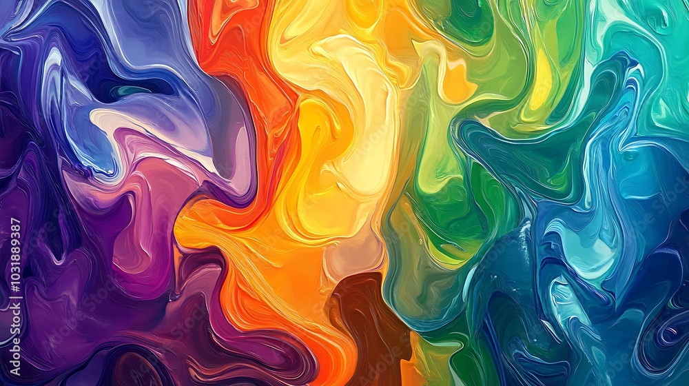 Abstract Swirling Colors in a Fluid Art Painting Abstract Swirling Colors in a Fluid Art Painting