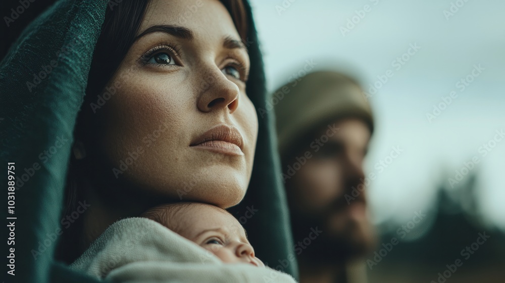 A mother's hope the emotional connection between parent and child in a serene landscape A mother's hope the emotional connection between parent and child in a serene landscape