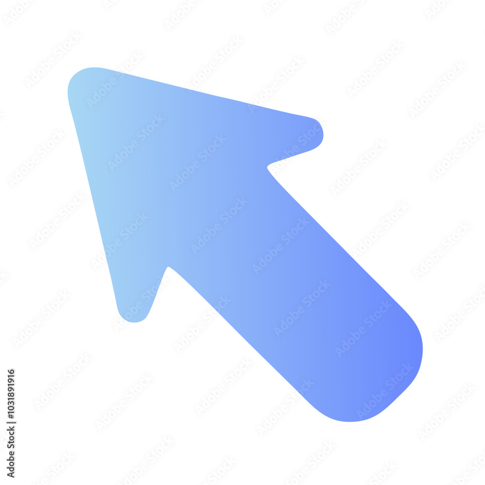 A large, gradient blue arrow points diagonally upwards A large, gradient blue arrow points diagonally upwards