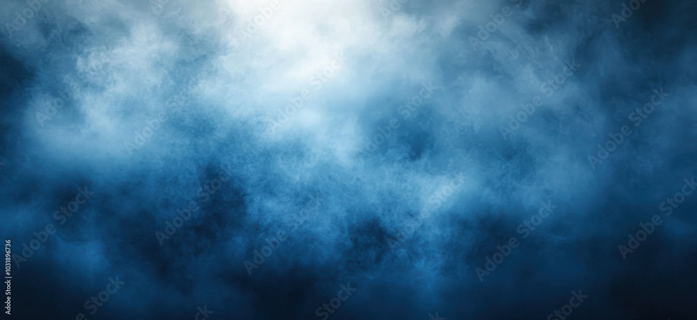 Mysterious Night Sky with Weathered, Wavy Fog Layers Mysterious Night Sky with Weathered, Wavy Fog Layers