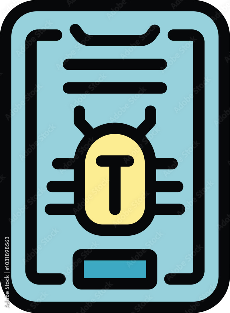 Smartphone displaying a trojan virus malware warning icon, alerting the user to a potential security threat Smartphone displaying a trojan virus malware warning icon, alerting the user to a potential security threat