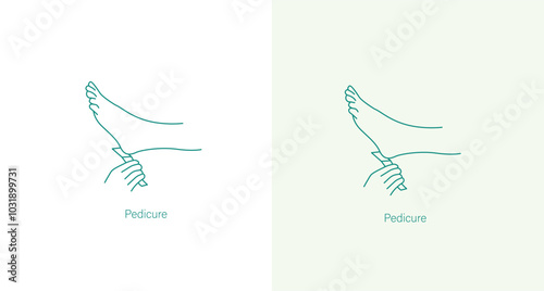 Pedicure Vector Icon for Foot Care and Nail Beautification