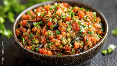 Fresh and Flavorful Salsa with Herbs and Vegetables