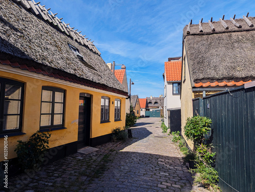 streets and embankment in Dragør, Denmark photo