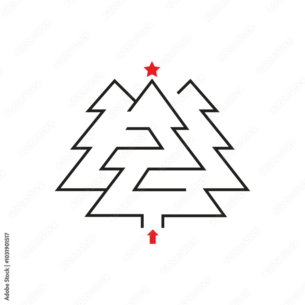 Christmas trees children's labyrinth conundrum