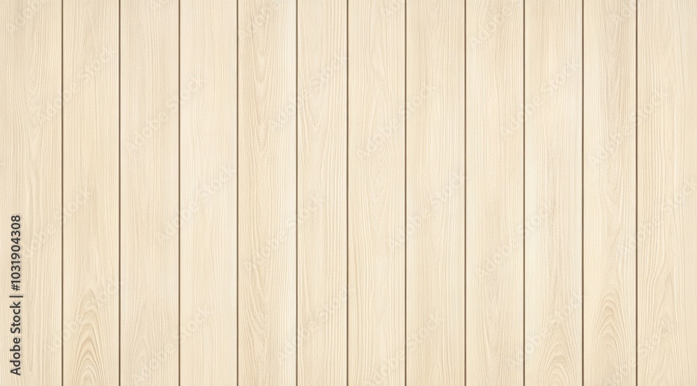 Fototapeta premium Light beige wood background, top view with high resolution, neutral tones, soft shadows, and natural colors, showcasing detailed textures and hyper-realistic quality.