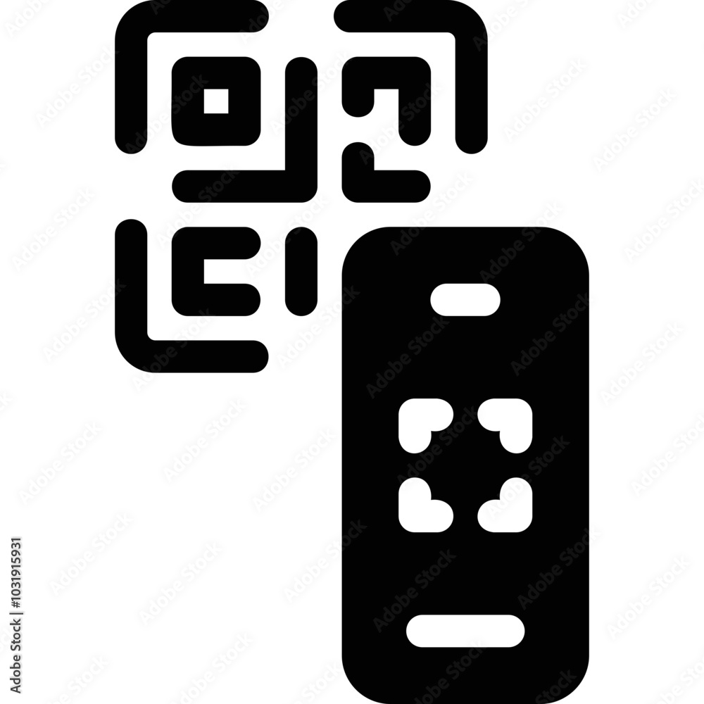 Simple vector icon barcode scanning