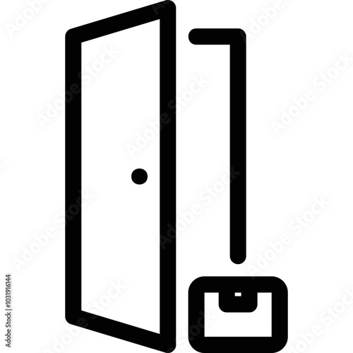 Simple vector icon door delivery