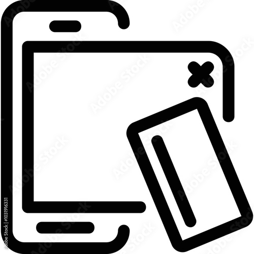 Simple vector icon smartphone, payment