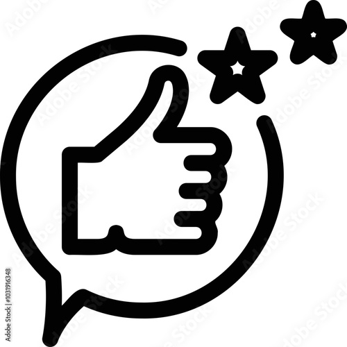 Simple vector icon like, thumbs up