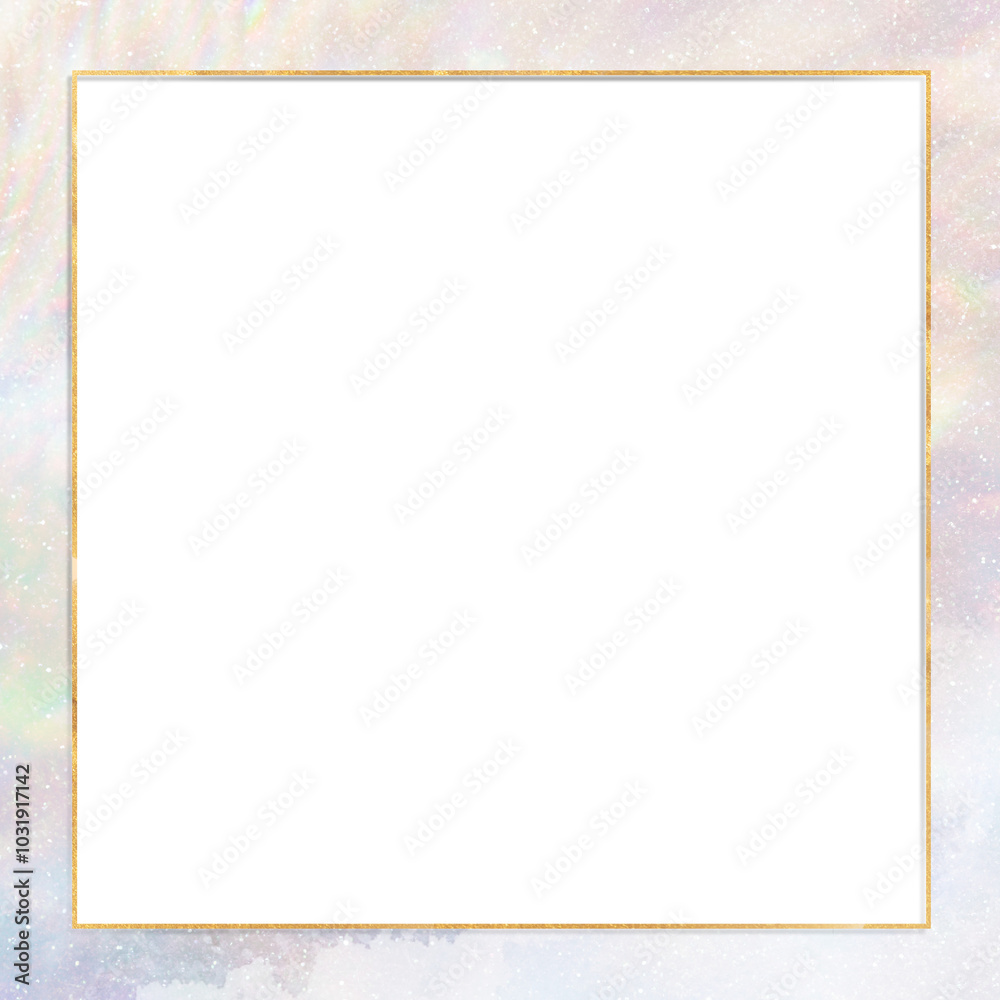 Golden frame on pastel glittery background transparent png Golden frame on pastel glittery background transparent png