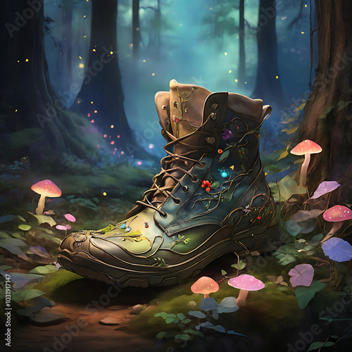 boots in the forest