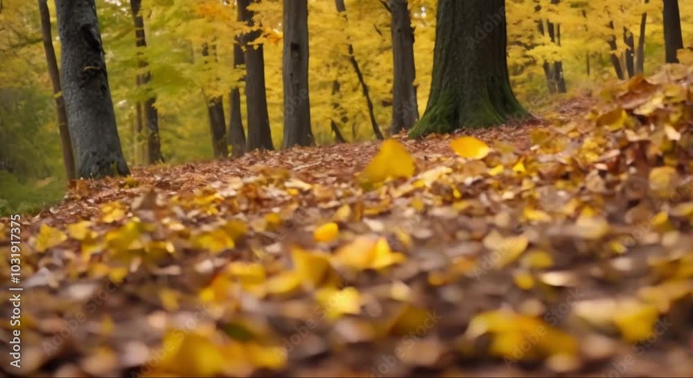 Scenic Autumn River Flowing Through the Forest Scenic Autumn River Flowing Through the Forest