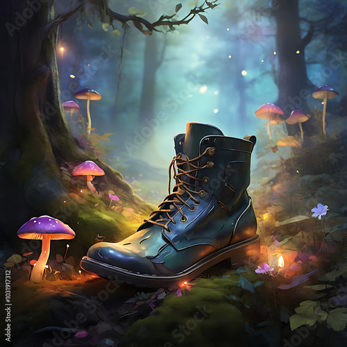 boots in the forest