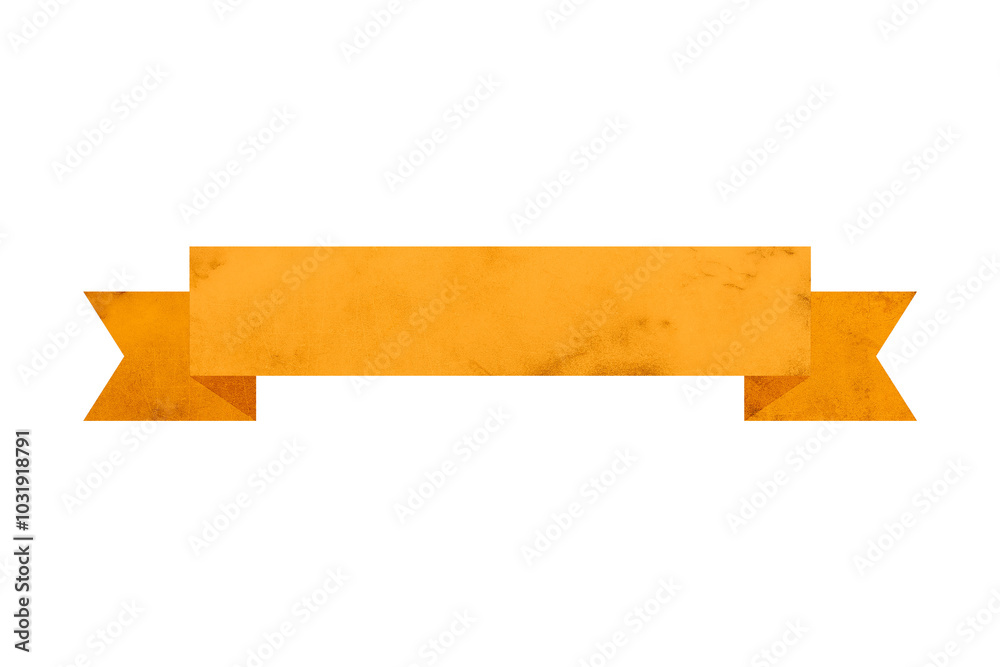 Yellow paper ribbon banner design element Yellow paper ribbon banner design element