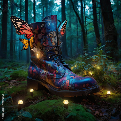 boots in the forest