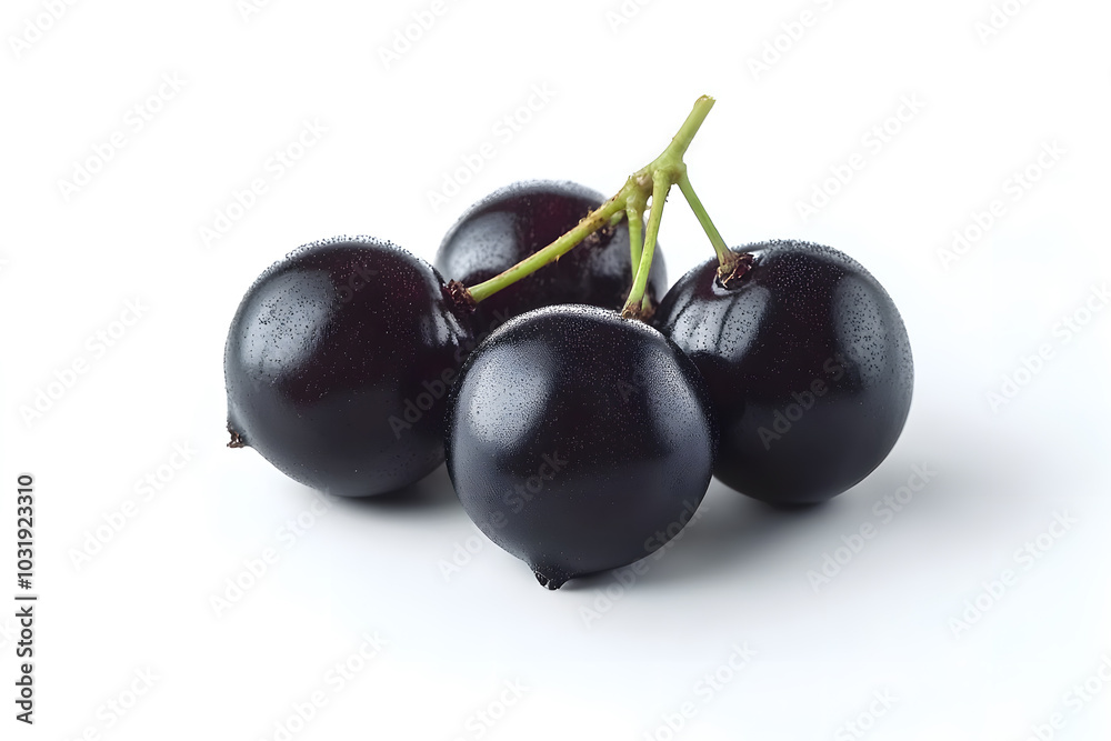 Black currant berries isolated on white background Black currant berries isolated on white background