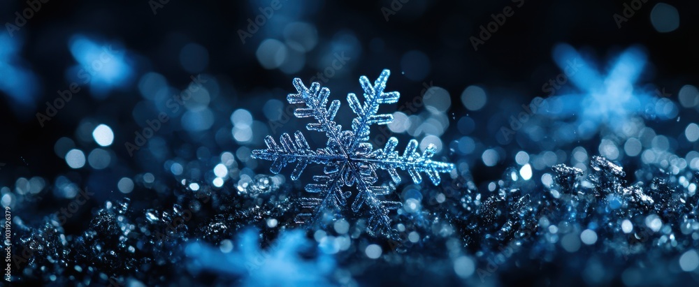 The Sparkling Blue Snowflake