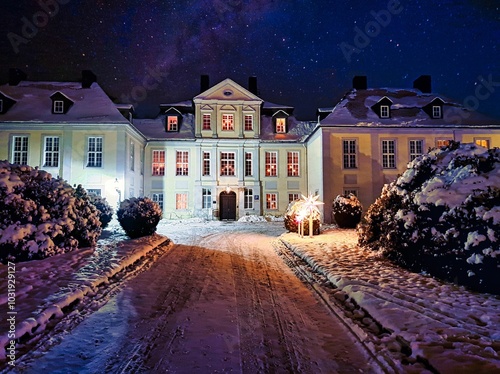 Herrnhut, Sachsen, Oberlausitz, Vogtshof, Winter,  Stern