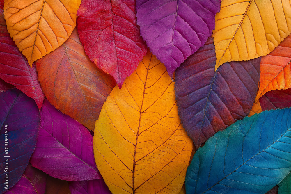 A colorful leafy background with a variety of colors A colorful leafy background with a variety of colors
