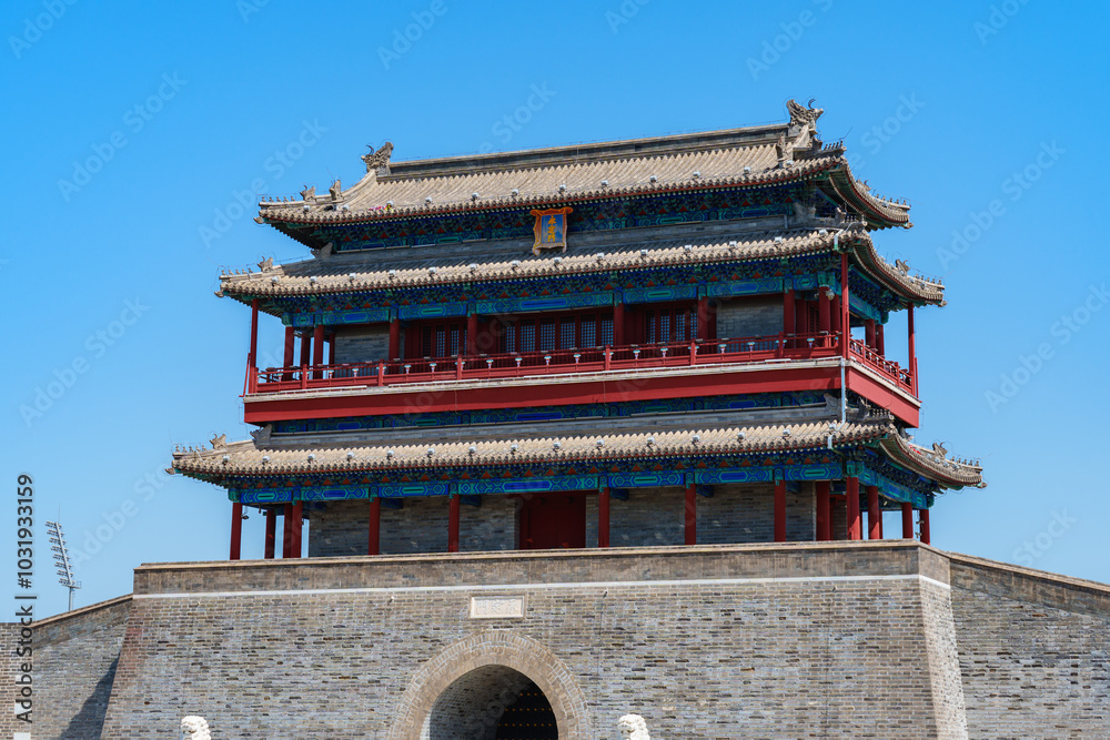 Yongding Gate, the southern gate of the ancient city walls in Beijing, China, also the entrance of the Beijing-Hangzhou Grand Canal Yongding Gate, the southern gate of the ancient city walls in Beijing, China, also the entrance of the Beijing-Hangzhou Grand Canal