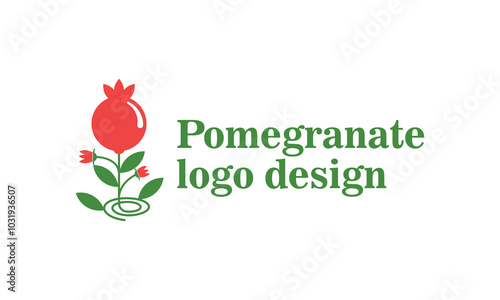 Pomegranate logo design. 3 Pomegranate  vector fruits logo design