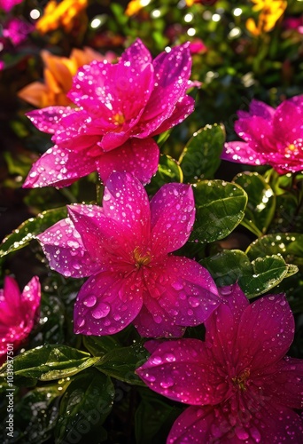 vibrant macro showcasing freshly blooming flora rich colors intricate details beauty, flower, petal, garden, plant, nature, blossom, vein, contrast, hue