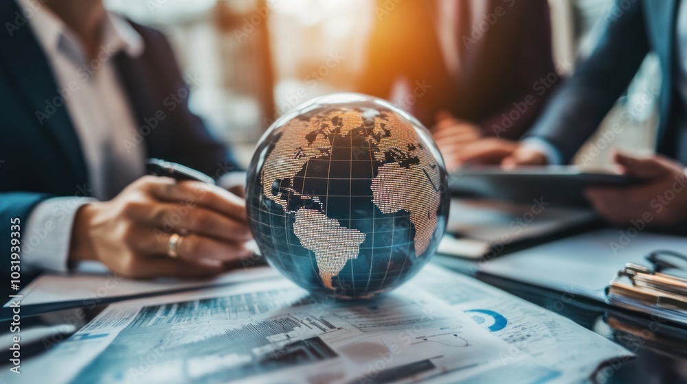 Φωτογραφία Business consultants advising clients on global market entry strategies and how