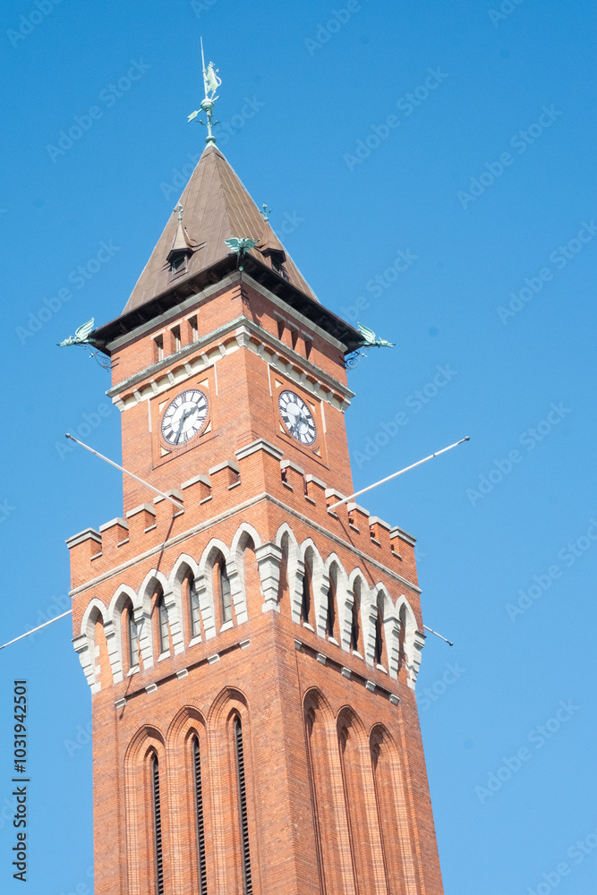 © A - The tower of the town hall of Helsingborg © A - The tower of the town hall of Helsingborg