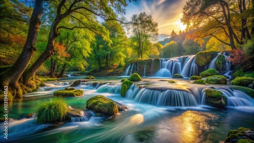 Enchanting Long Exposure of Skrzasta Natura: Capturing Nature's Serenity, Flowing Water, and Ethereal Landscapes in a Dreamy Atmosphere