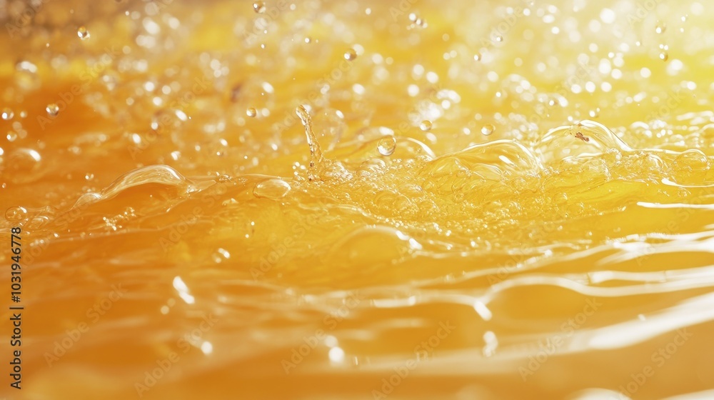Raindrops hitting the surface of orange juice, creating gentle ripples and a sense of lively refreshment on a rainy day. Raindrops hitting the surface of orange juice, creating gentle ripples and a sense of lively refreshment on a rainy day.